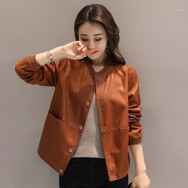 women faux leather jacket short coat pu korean loose casual female jackets outerwear 2020 oversized 3xl solid ladies coats1, Black
women faux leather jacket short coat pu korean loose casual female jackets outerwear 2020 oversized 3xl solid ladies coats1, Black
