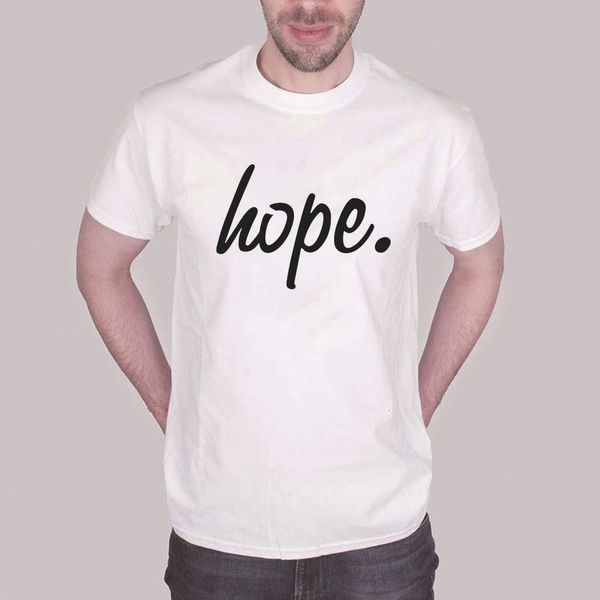 new large men's hope letter print short sleeve round neck loose t-shirt, White;black
new large men's hope letter print short sleeve round neck loose t-shirt, White;black