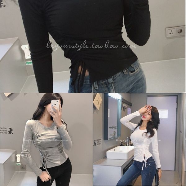 j4zml korean up 2020 t-shirt lower package lower packageselling women's bottom slim temperament lace spring drawstring long slee, White
j4zml korean up 2020 t-shirt lower package lower packageselling women's bottom slim temperament lace spring drawstring long slee, White