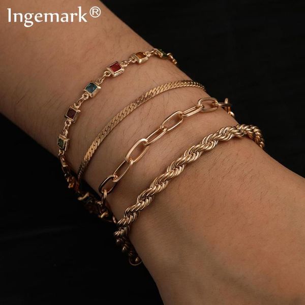 link, chain punk rainbow rhinestones smooth bracelets set women vintage boho twisted crystal snake link bangle friends hand jewelry, Black
link, chain punk rainbow rhinestones smooth bracelets set women vintage boho twisted crystal snake link bangle friends hand jewelry, Black