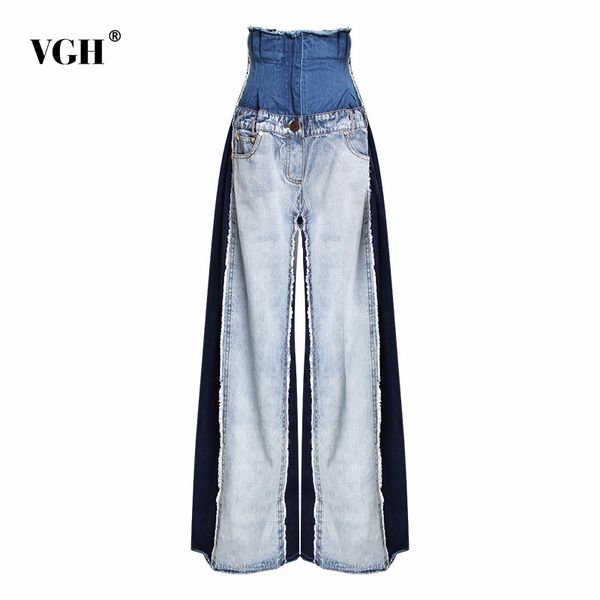 vgh casual denim patchwork women trousers high waist hit color big size wide leg pants female fashion spring 2020 clothing tide 1017, Black;white
vgh casual denim patchwork women trousers high waist hit color big size wide leg pants female fashion spring 2020 clothing tide 1017, Black;white