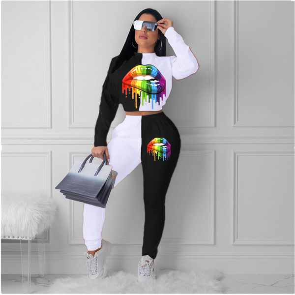 women tracksuit plus size lips printed long sleeves sweatshirt pullover leggings tights fashion two piece set outfit sports suit e101503, Gray
women tracksuit plus size lips printed long sleeves sweatshirt pullover leggings tights fashion two piece set outfit sports suit e101503, Gray