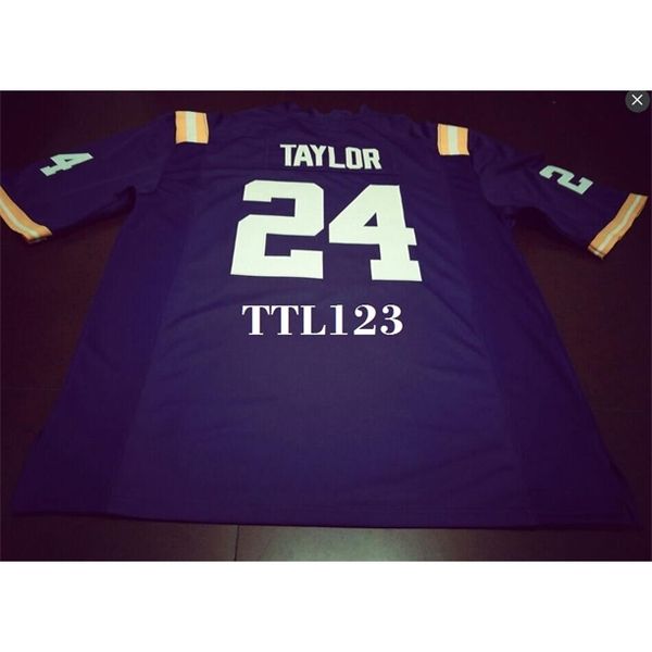 121 #24 tyler taylor white purple derrius guice lsu tigers or custom any name or number alumni college jersey, Black
121 #24 tyler taylor white purple derrius guice lsu tigers or custom any name or number alumni college jersey, Black