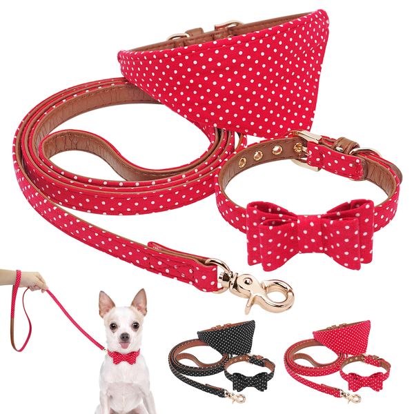 cat scarf linda polka dot bow leather necklace, small and medium pet products dog necklace
cat scarf linda polka dot bow leather necklace, small and medium pet products dog necklace