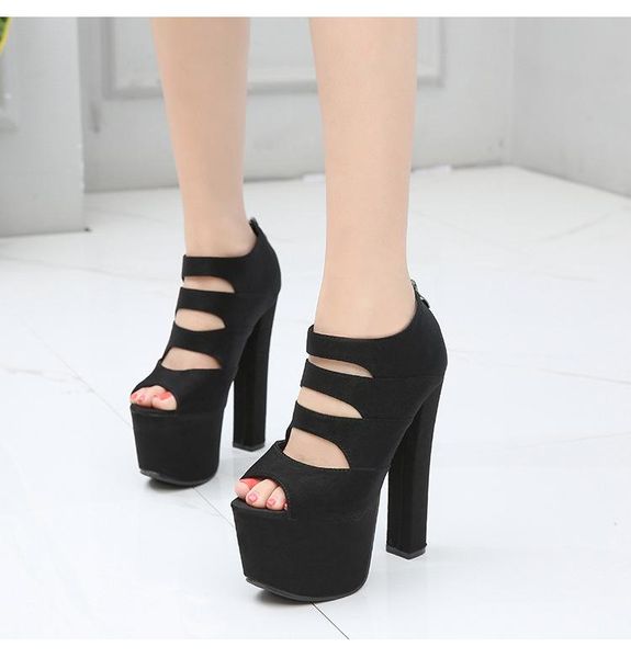 roman shoes 17 cm stage catwalk shoes super high heel thick heel sandals back zipper black high heels female summer 2021
roman shoes 17 cm stage catwalk shoes super high heel thick heel sandals back zipper black high heels female summer 2021