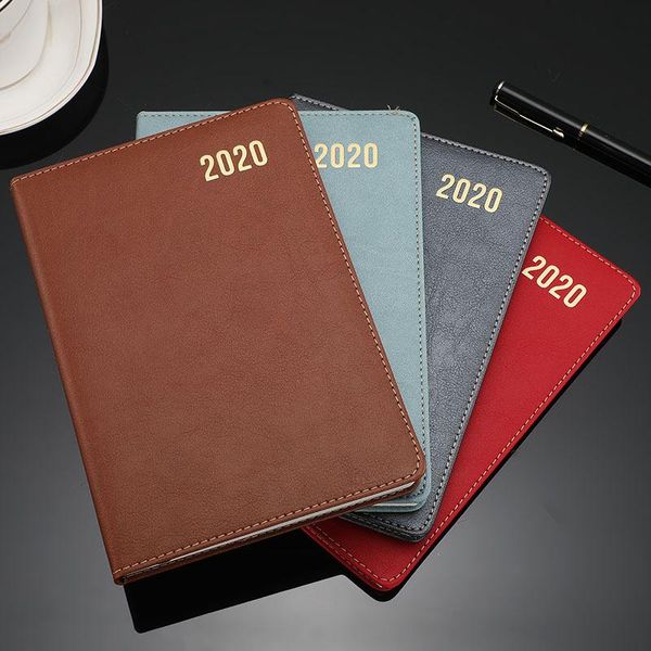 A5 Vintage Leather Notebook Agenda 2021 Weekly Planner Monthly Dividers Diary Organizer School Note Book Travelers