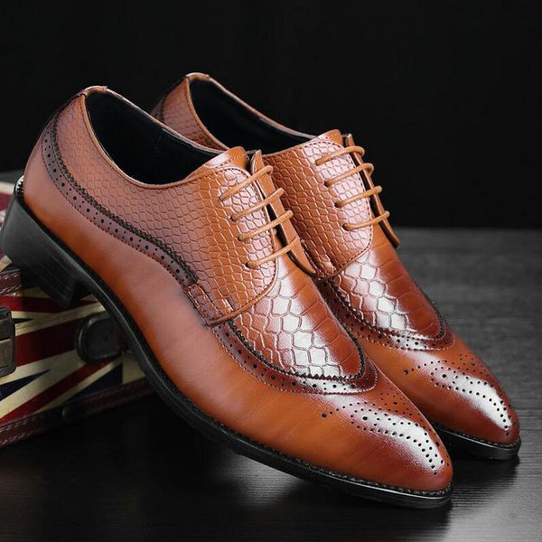 men dress shoes men's bullock business shoes pointed lace-up oxford men formal large size c21-69, Black
men dress shoes men's bullock business shoes pointed lace-up oxford men formal large size c21-69, Black