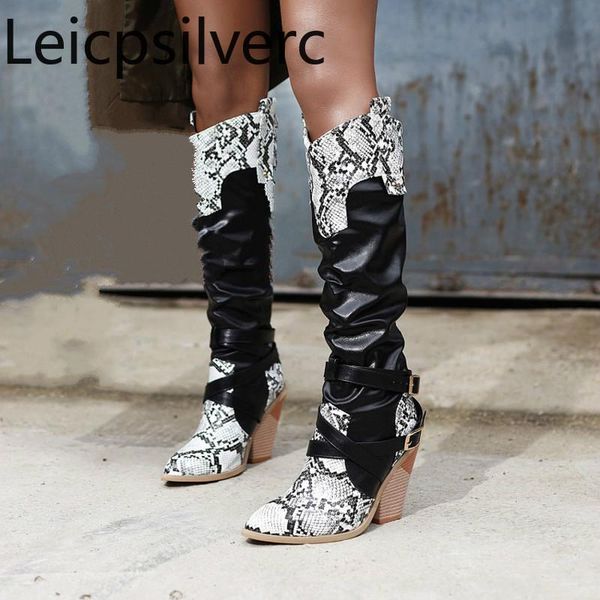 women's boots autumn and winter the new pointed color matching metal decoration high heel high tube women's shoes size 33-45, Black
women's boots autumn and winter the new pointed color matching metal decoration high heel high tube women's shoes size 33-45, Black