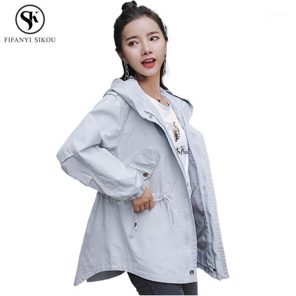 women's trench coats korean spring autumn windbreaker women short coat covered button hooded casual loose outerwear female lgp7601, Tan;black
women's trench coats korean spring autumn windbreaker women short coat covered button hooded casual loose outerwear female lgp7601, Tan;black