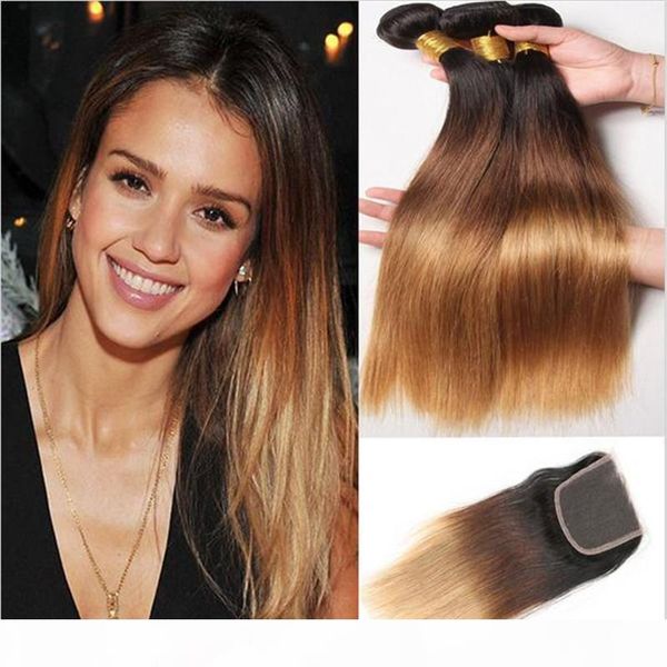 #1b 4 27 honey blonde three tone colored virgin brazilian hair weaves with closure silky straight ombre hair 3bundles with 4x4 lace closure, Black
#1b 4 27 honey blonde three tone colored virgin brazilian hair weaves with closure silky straight ombre hair 3bundles with 4x4 lace closure, Black