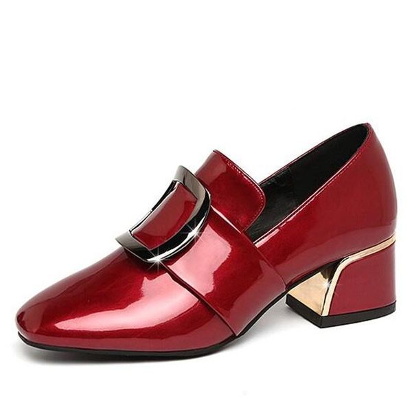 sale 2020 spring square head patent leather shoes women high heel shoes fashion elegant banquet wedding women, Black 
sale 2020 spring square head patent leather shoes women high heel shoes fashion elegant banquet wedding women, Black