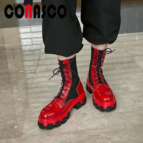 boots conasco women ankle cool genuine leather autumn winter lace-up platforms woman, Black
boots conasco women ankle cool genuine leather autumn winter lace-up platforms woman, Black