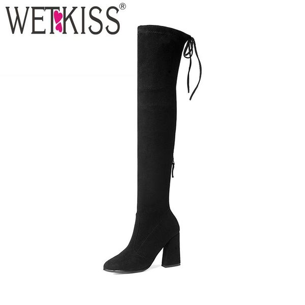 boots wetkiss 2021 latest long women faux suede thigh thick heels lace up winter over knee boot, Black
boots wetkiss 2021 latest long women faux suede thigh thick heels lace up winter over knee boot, Black