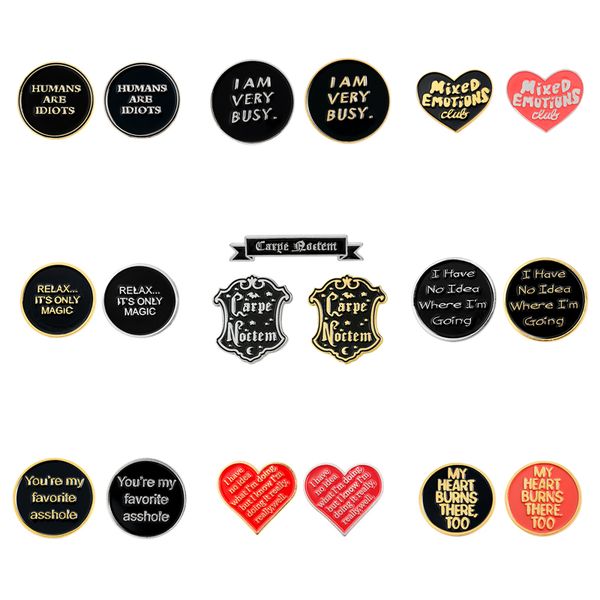 2-3pcs/set funny phrase metal enamel pins fashion heart brooches punk badges cool gifts couple friend, Gray
2-3pcs/set funny phrase metal enamel pins fashion heart brooches punk badges cool gifts couple friend, Gray
