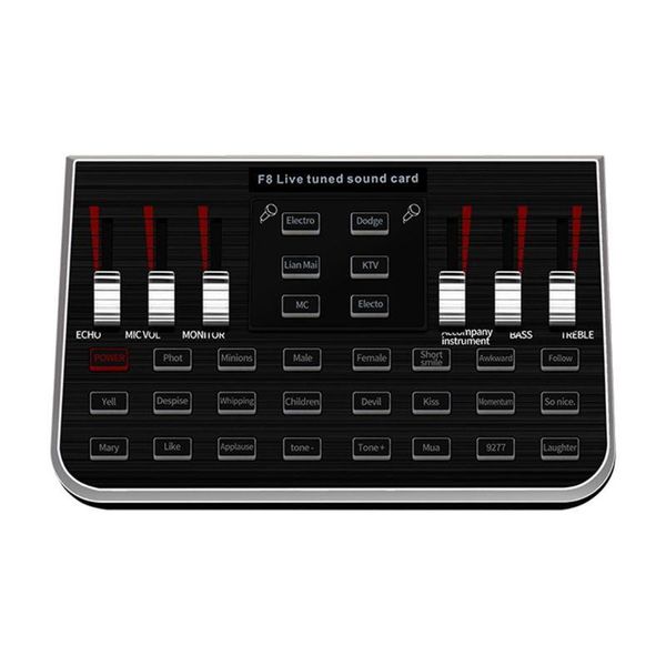 sound cards 1 set f8 live card english version 6 modes voice mixer microphone webcast
sound cards 1 set f8 live card english version 6 modes voice mixer microphone webcast