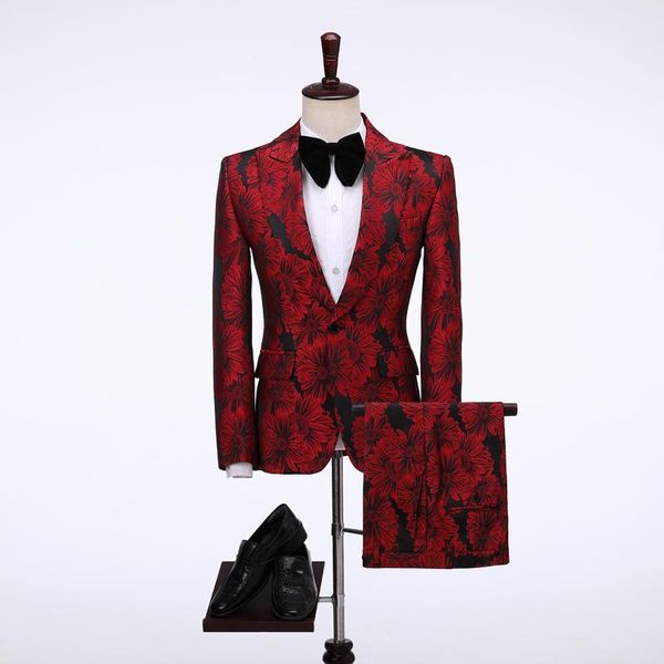 new brand groom tuxedo suit 2020 custom made red floral men suits terno slim fit peaked lapel groomsmen men wedding prom suits1, White;black
new brand groom tuxedo suit 2020 custom made red floral men suits terno slim fit peaked lapel groomsmen men wedding prom suits1, White;black