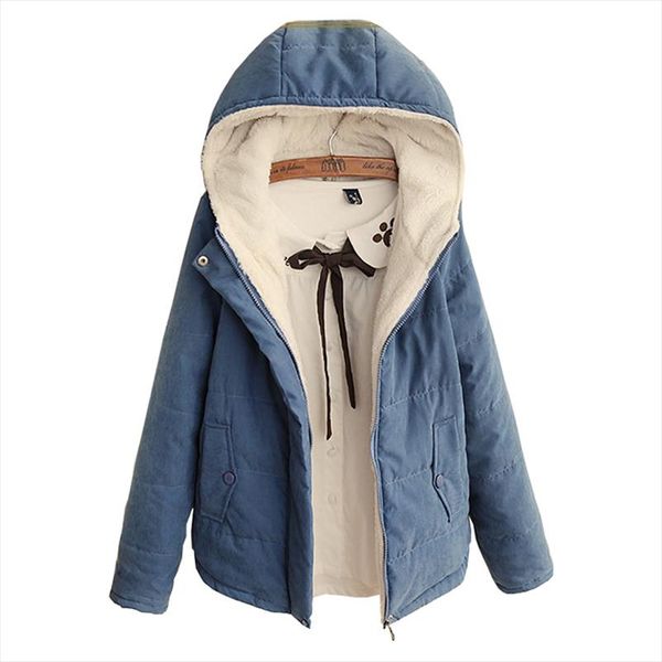 2019 new women parkas autumn winter cotton warm with a hood parka jacket casual wool clothing outerwear kz063, Black
2019 new women parkas autumn winter cotton warm with a hood parka jacket casual wool clothing outerwear kz063, Black