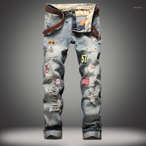 men's jeans mens light blue holes denim pants fashion straight silm casual moto&bike summer size 381
men's jeans mens light blue holes denim pants fashion straight silm casual moto&bike summer size 381