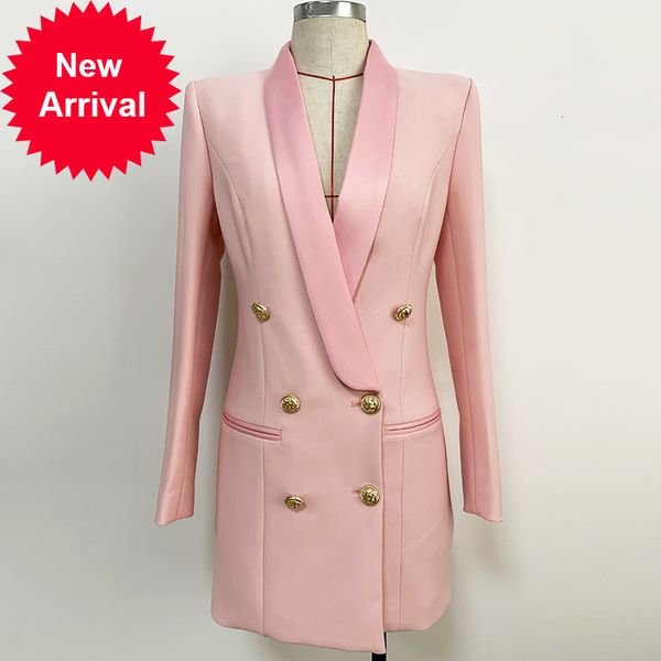 design 2021 new of brand elegant winter designer women's metal jacket lion buttons shawl collar long blazer thin new clothes lnwc, White;black
design 2021 new of brand elegant winter designer women's metal jacket lion buttons shawl collar long blazer thin new clothes lnwc, White;black