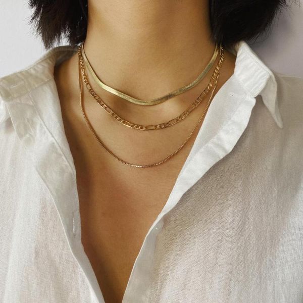 new european and american punk metal snake bone chain geometric personality chain necklace for women grunge jewelry collar, Golden;silver
new european and american punk metal snake bone chain geometric personality chain necklace for women grunge jewelry collar, Golden;silver