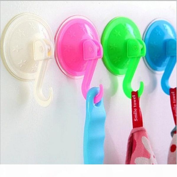 1pcs removable bathroom kitchen wall strong suction cup hook vacuum sucker random colors
