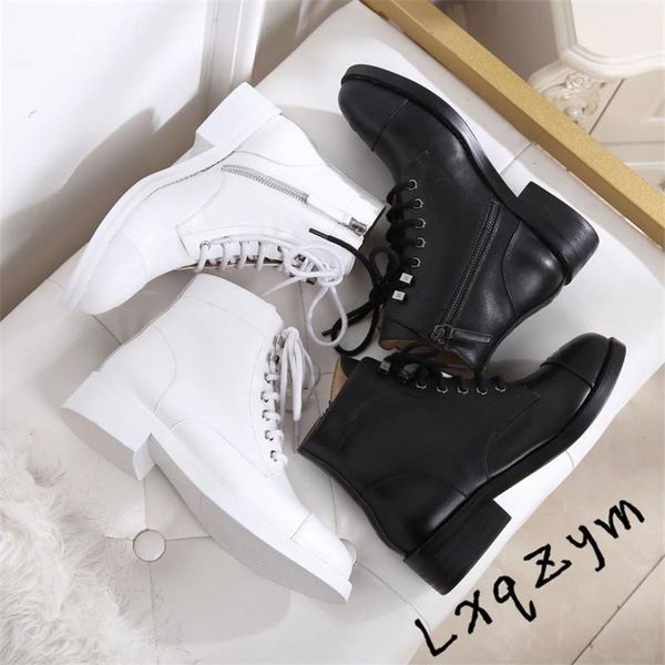boots soft sheepskin low heel spring autumn women mid-calf booties round toe metal buckle lace up shoes plus size, Black
boots soft sheepskin low heel spring autumn women mid-calf booties round toe metal buckle lace up shoes plus size, Black
