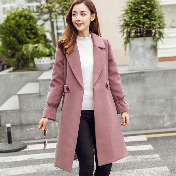 sweet slim solid long woolen winter coats turn-down collar wool coat and jacket single button pockets ladies coats1, Black
sweet slim solid long woolen winter coats turn-down collar wool coat and jacket single button pockets ladies coats1, Black