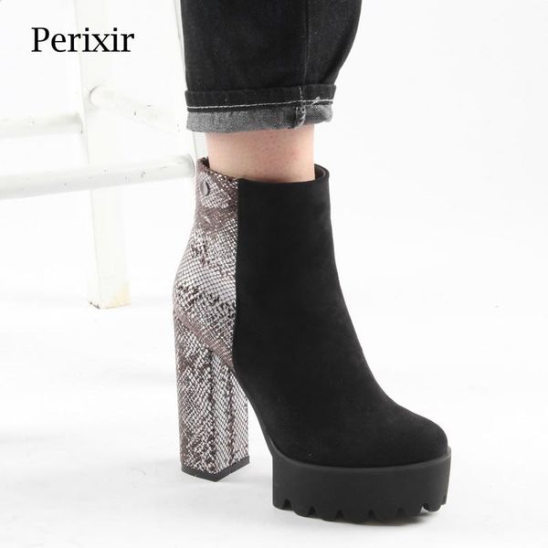boots perixir women's platform round toe chunky high heel zipper ankle faux suede high-heeled female shoes in winter, Black
boots perixir women's platform round toe chunky high heel zipper ankle faux suede high-heeled female shoes in winter, Black