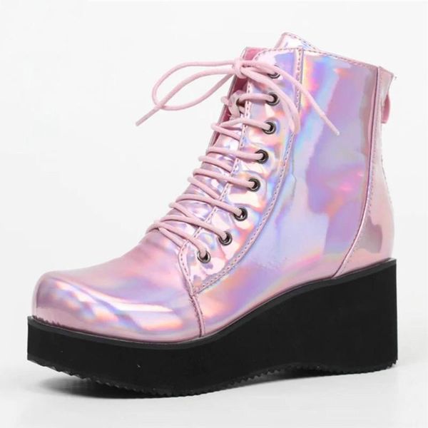 2020 new ankle boots women lacing motorcycle wedges boots platform casual fashion punk short plus size botas mujer, Black
2020 new ankle boots women lacing motorcycle wedges boots platform casual fashion punk short plus size botas mujer, Black