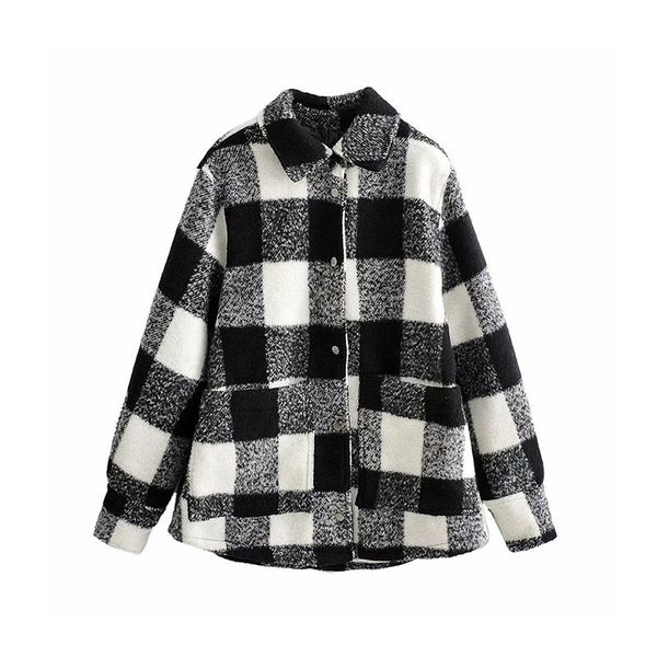 vintage stylish pockets plaid loose woolen jacket coat women 2021 fashion lapel collar long sleeve female outerwear chic, Black;brown
vintage stylish pockets plaid loose woolen jacket coat women 2021 fashion lapel collar long sleeve female outerwear chic, Black;brown