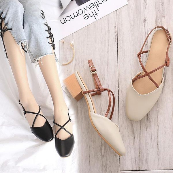 dress shoes retro cross-tied closed toe sandals brief casual thick high heels woman 2021 summer gladiator sandalia feminina solid, Black
dress shoes retro cross-tied closed toe sandals brief casual thick high heels woman 2021 summer gladiator sandalia feminina solid, Black