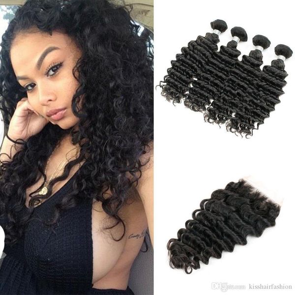 deep curly virgin hair 4 bundles with lace closure brazilian peruvian indian malaysian cambodian deep wave unprocessed human hair bundles, Black;brown
deep curly virgin hair 4 bundles with lace closure brazilian peruvian indian malaysian cambodian deep wave unprocessed human hair bundles, Black;brown