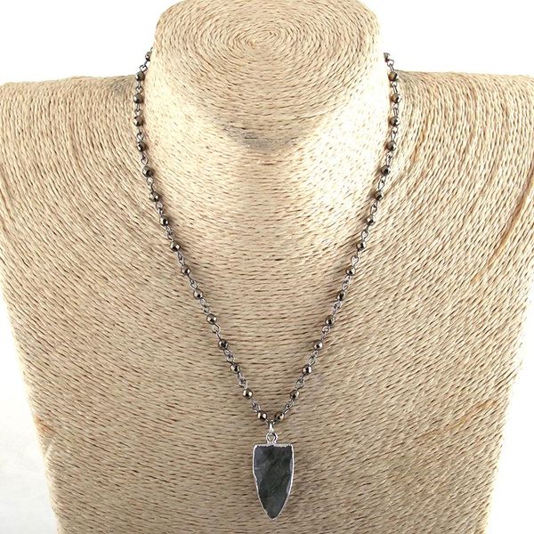 pendant necklaces moodpc fashion bohemian tribal jewelry 4mm stones rosary chain stone arrowhead for, Silver
pendant necklaces moodpc fashion bohemian tribal jewelry 4mm stones rosary chain stone arrowhead for, Silver
