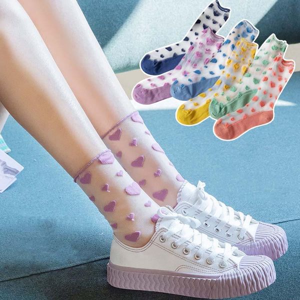 socks & hosiery 6 colorful transparent love/heart funny women creative japanese harajuku calcetines mujer skarpety cotton sokken, Black;white
socks & hosiery 6 colorful transparent love/heart funny women creative japanese harajuku calcetines mujer skarpety cotton sokken, Black;white
