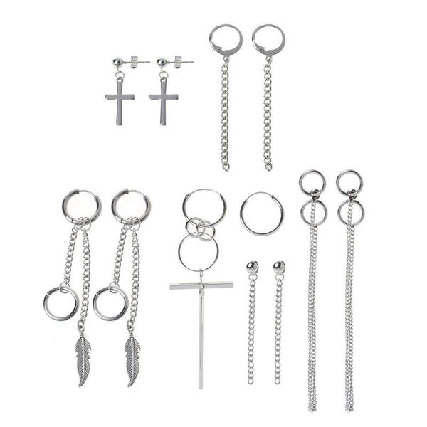 korea jewelry kpop hip hop punk titanium steel tassel chain drop earring kit, Silver
korea jewelry kpop hip hop punk titanium steel tassel chain drop earring kit, Silver