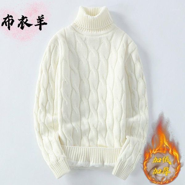 new cashmere thickened high neck sweater for men's slim fitting pullover1, White;black
new cashmere thickened high neck sweater for men's slim fitting pullover1, White;black