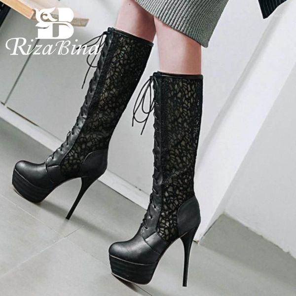 boots rizabina plus size 33-46 summer knee high lace embroidery thin heels shoes women cross strap casual platform boots1, Black
boots rizabina plus size 33-46 summer knee high lace embroidery thin heels shoes women cross strap casual platform boots1, Black