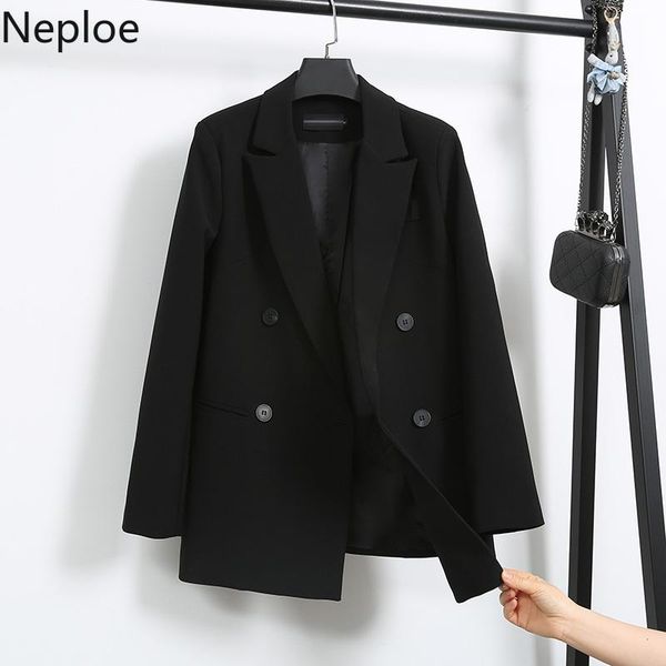 neploe women black suit blazer jacket casual long sleeve pocket office lady business coat female retro autumn and winter, White;black
neploe women black suit blazer jacket casual long sleeve pocket office lady business coat female retro autumn and winter, White;black