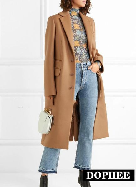 women's wool & blends england style lady's handsome single-breasted coat retro women long woolen jacket overcoats female outwear, Black
women's wool & blends england style lady's handsome single-breasted coat retro women long woolen jacket overcoats female outwear, Black