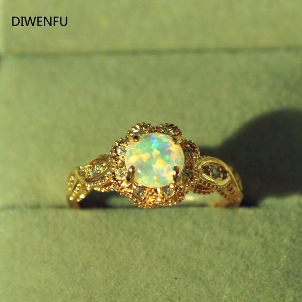 cluster rings 18k yellow gold opal for women wedding bands ring classic bowknot anniversary luxury jewelry, Golden;silver
cluster rings 18k yellow gold opal for women wedding bands ring classic bowknot anniversary luxury jewelry, Golden;silver