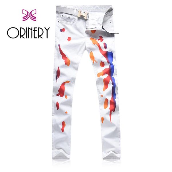 men's jeans orinery printed men skinny white denim biker elastic fashion pants brand clothing, Blue
men's jeans orinery printed men skinny white denim biker elastic fashion pants brand clothing, Blue