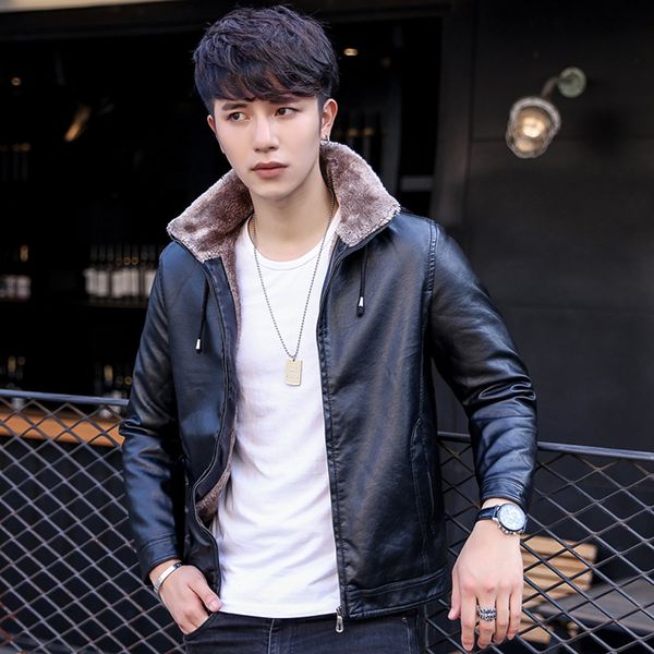 spring wallet coatand autumn men's pu fur coat 2020 korean version of new youth slim fitting motorcycle leather jacket kejia plush casu, Blue
spring wallet coatand autumn men's pu fur coat 2020 korean version of new youth slim fitting motorcycle leather jacket kejia plush casu, Blue