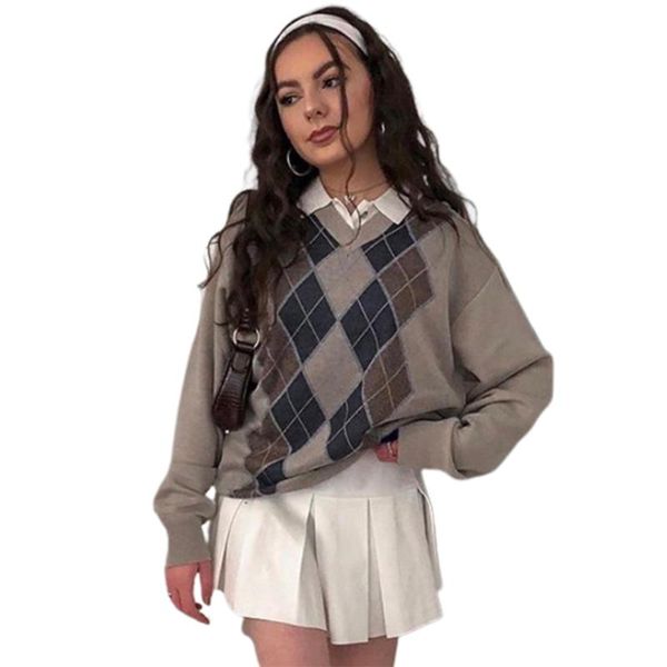 preppy style v шеи свитер женщин классический аргайл плед пуловер джемпер корейский контрастный цвет колокольчик свитер топы осень зима новы, White;black
preppy style v шеи свитер женщин классический аргайл плед пуловер джемпер корейский контрастный цвет колокольчик свитер топы осень зима новы, White;black