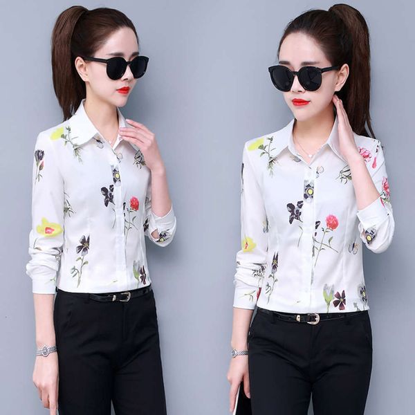 white long sleeve 2021 spring new korean printed chiffon shirt women's slim bottomed blouse
white long sleeve 2021 spring new korean printed chiffon shirt women's slim bottomed blouse