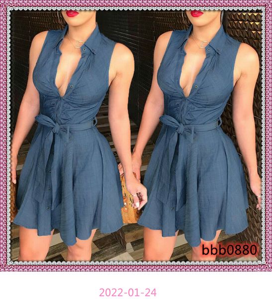 womens dress button denim mini dress ladies summer sleeveless belted jeans long shirt asian size, Black;gray
womens dress button denim mini dress ladies summer sleeveless belted jeans long shirt asian size, Black;gray