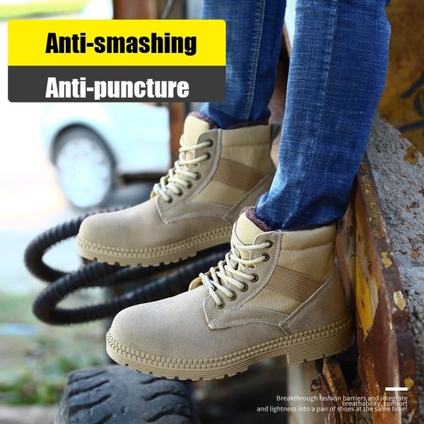 safety shoes fashion winter men boots warm working boots lace up men's labour work shoes steel toecap y200915, Black;brown
safety shoes fashion winter men boots warm working boots lace up men's labour work shoes steel toecap y200915, Black;brown