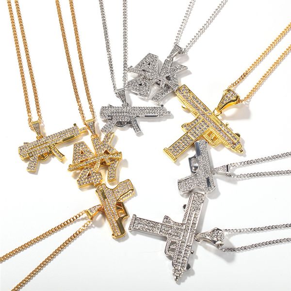 new fashion cool mens hip hop necklace gold plated bling crhinestone gun pendant necklace with 3mm 24inch cuban chain necklace, Silver
new fashion cool mens hip hop necklace gold plated bling crhinestone gun pendant necklace with 3mm 24inch cuban chain necklace, Silver
