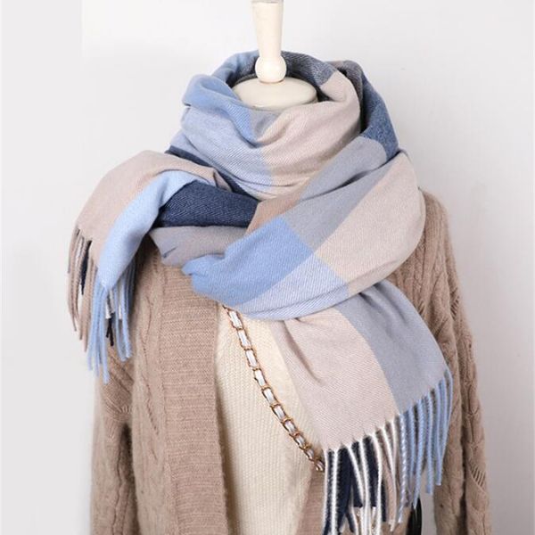 design knit winter scarf for women cashmere-like pashmina shawl wrap geometric female warm blanket scarves tassel stole 201224, Blue;gray
design knit winter scarf for women cashmere-like pashmina shawl wrap geometric female warm blanket scarves tassel stole 201224, Blue;gray