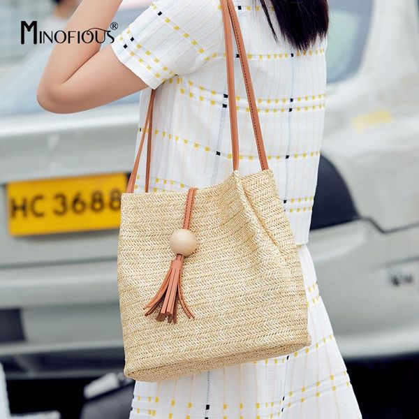 minofious women tassel straw shoulder bag summer beach tote bags rattan woven handmade knitted handbag womens messenger bag
minofious women tassel straw shoulder bag summer beach tote bags rattan woven handmade knitted handbag womens messenger bag