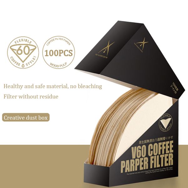 100pcs american machine v60 cup dustproof coffee powder hand filter paper q0109
100pcs american machine v60 cup dustproof coffee powder hand filter paper q0109